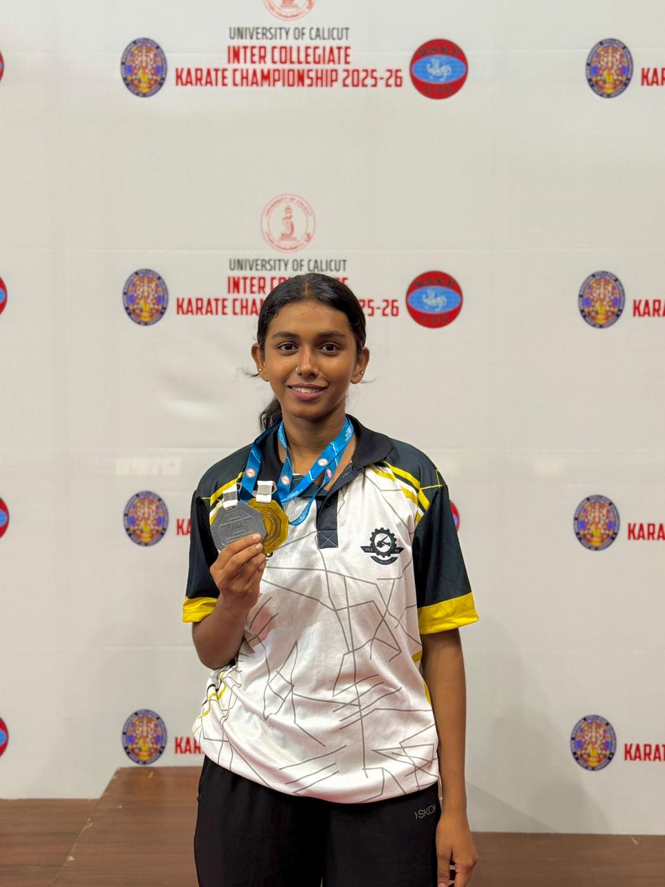 Sports-SUMEGNA -IISem BCA-IINTER COLLEGIATE KARATE CHAMPIONSHIP  GOLD IN TEAM KUMITE SILVER IN INDIVIDUAL KUMITE (-55kg)