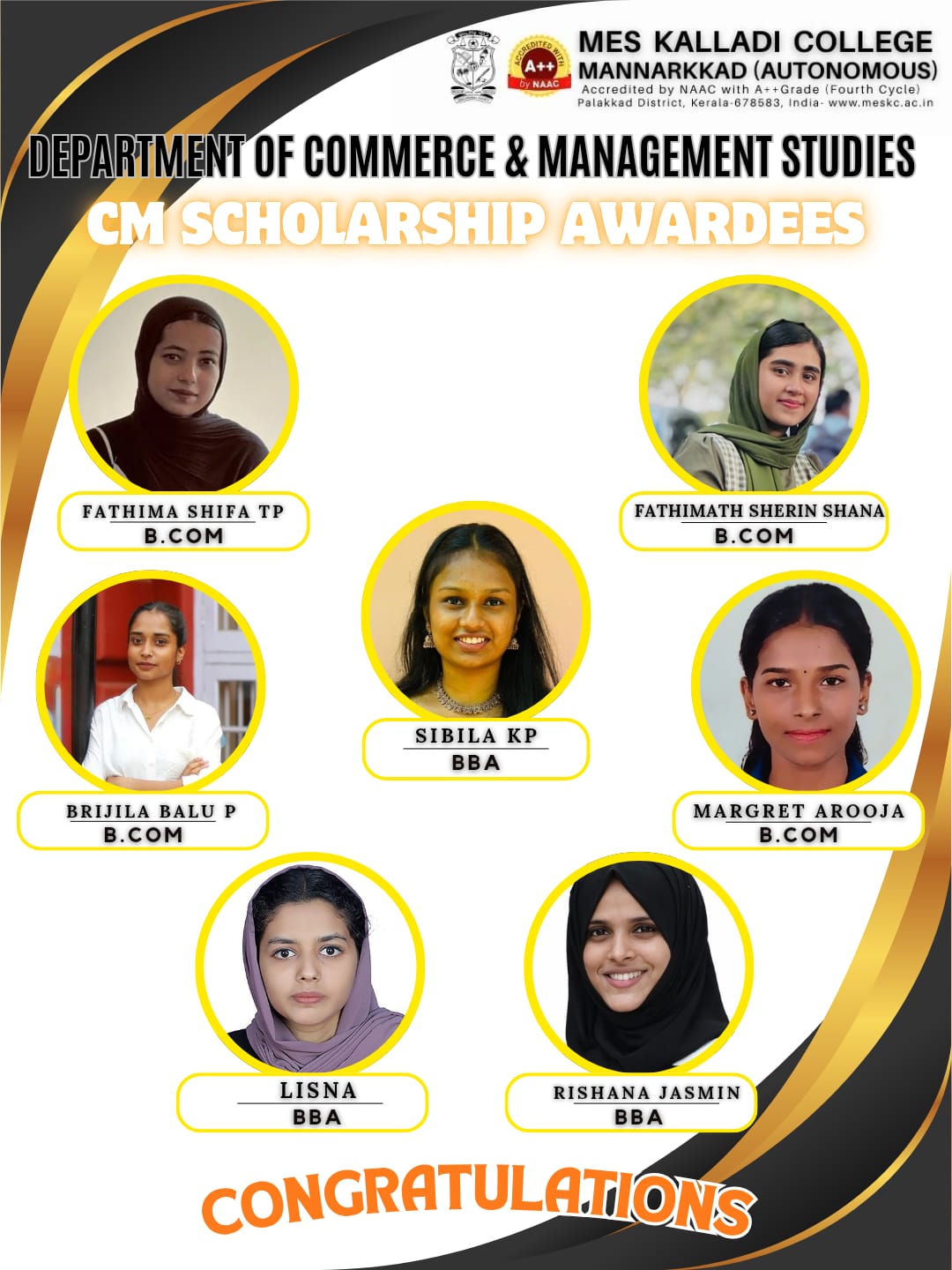 Winners of CM Scholarship Rs.100000